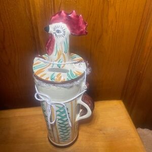 BITOSSI RARE 1950's Aldo Londi Rooster Money Bank Made in Italy